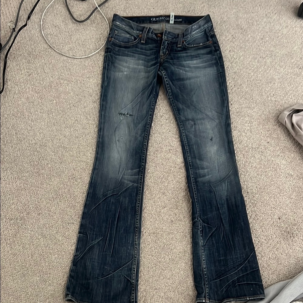 G by Guess Blue Flare Wide Leg Jeans